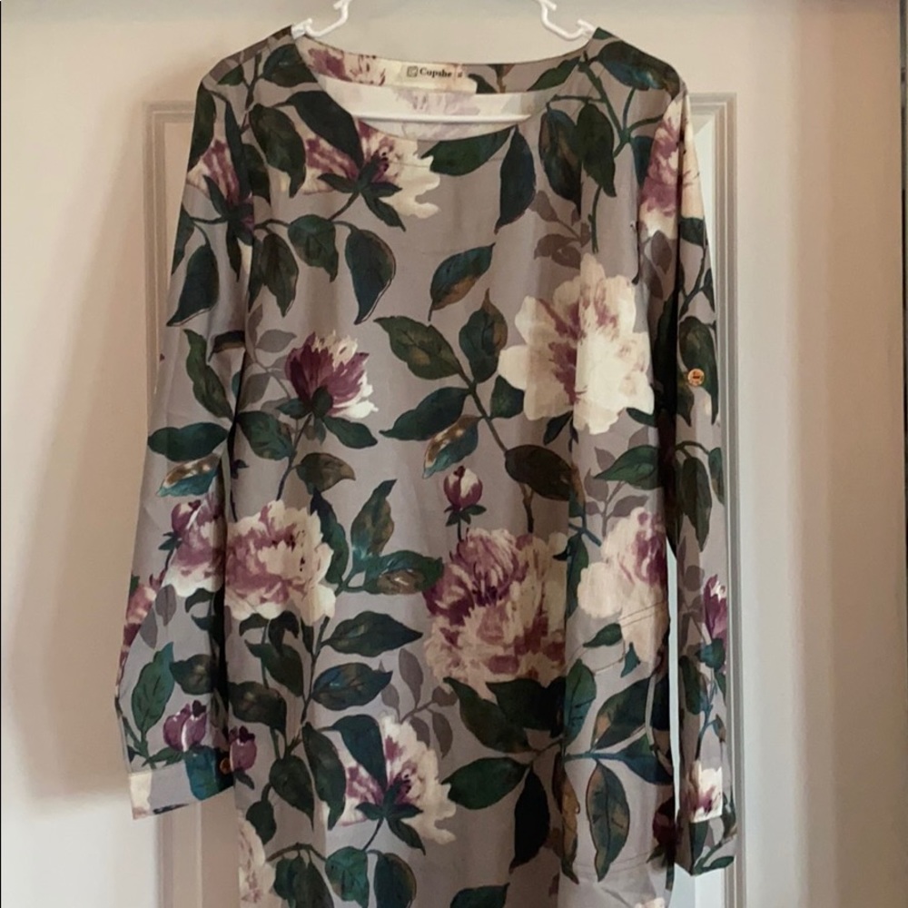 Cupshe floral tunic dress